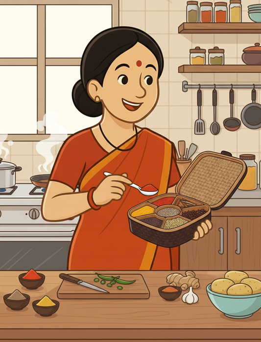 Masala Rangoli Box Dabba for keeping Spices