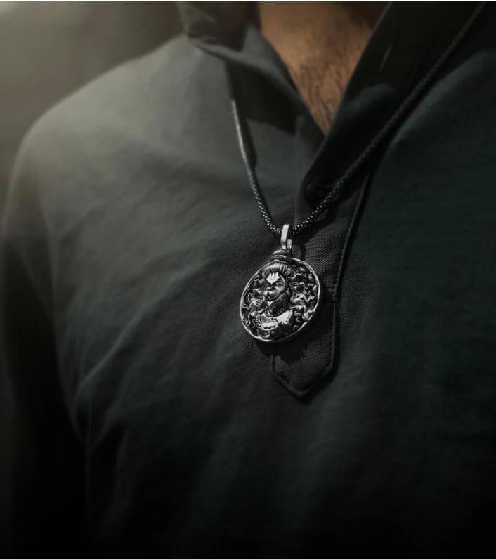 Hanuman Ji Pendant with Oxidised Silver Chain – Divine Strength, Everyday Style
