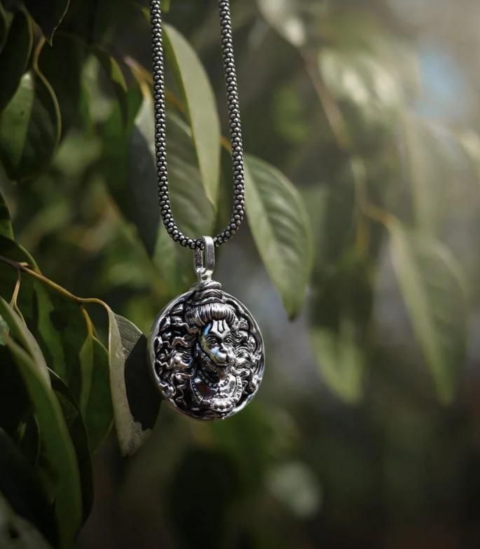 Hanuman Ji Pendant with Oxidised Silver Chain – Divine Strength, Everyday Style