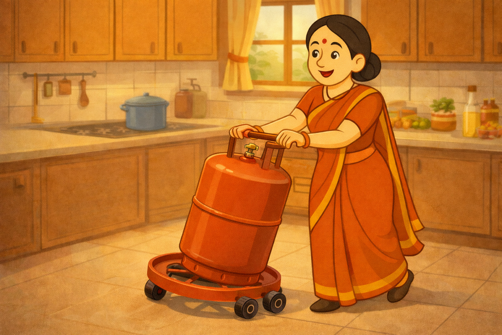 Gas Trolley - Mazboot Support, Maa Ka Vishwas