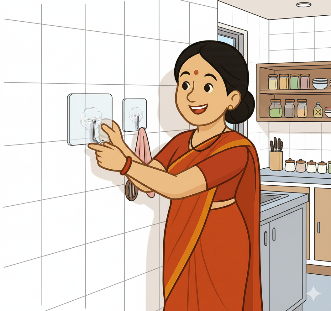 Har Cheez Apni Jagah – Maa’s Steel Wall Hooks