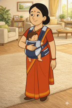 Maa Ka Pyaar: Comfortable Baby Carrier Bag – Close to Heart, Safe in Arms
