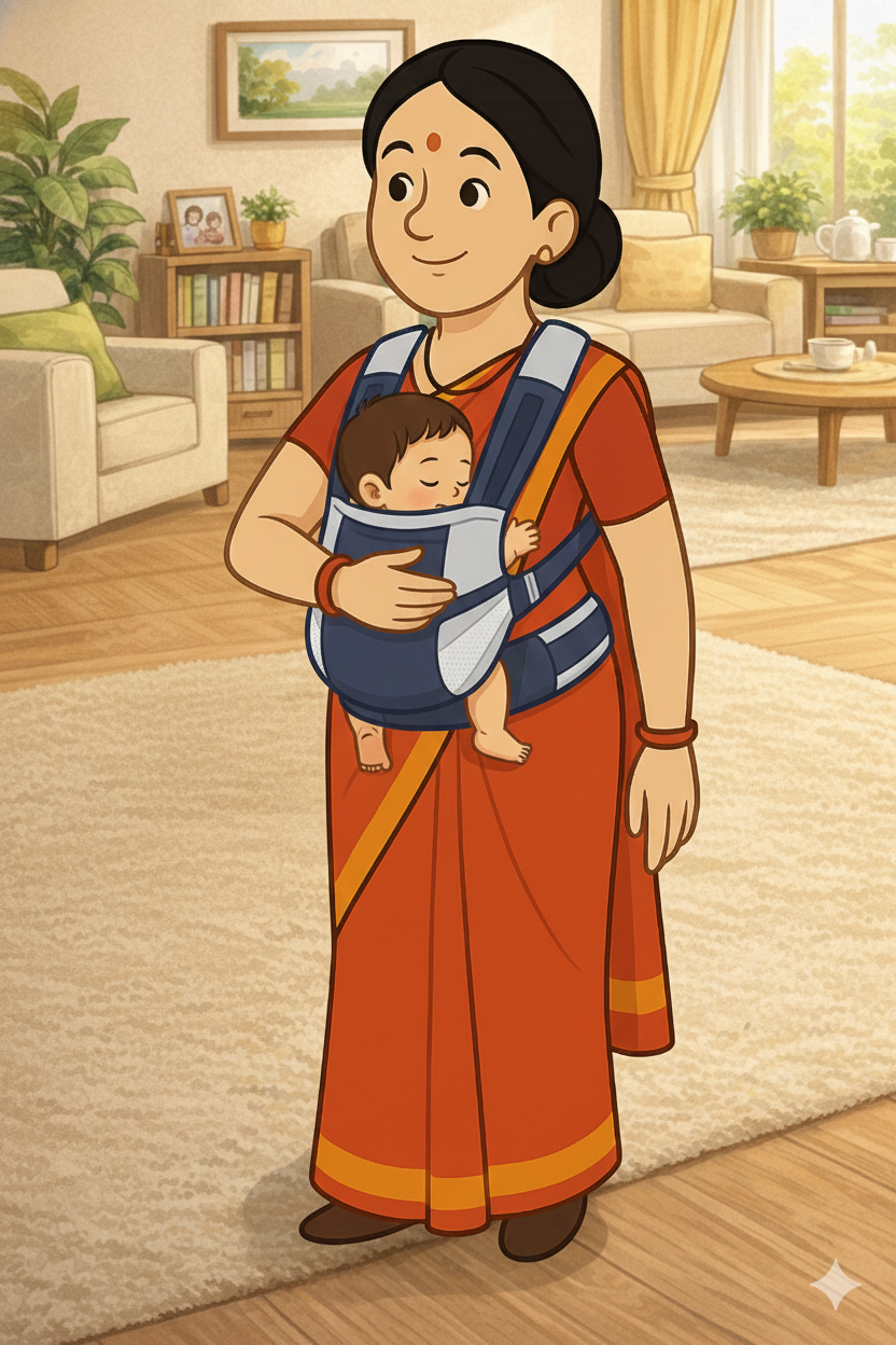 Maa Ka Pyaar: Comfortable Baby Carrier Bag – Close to Heart, Safe in Arms