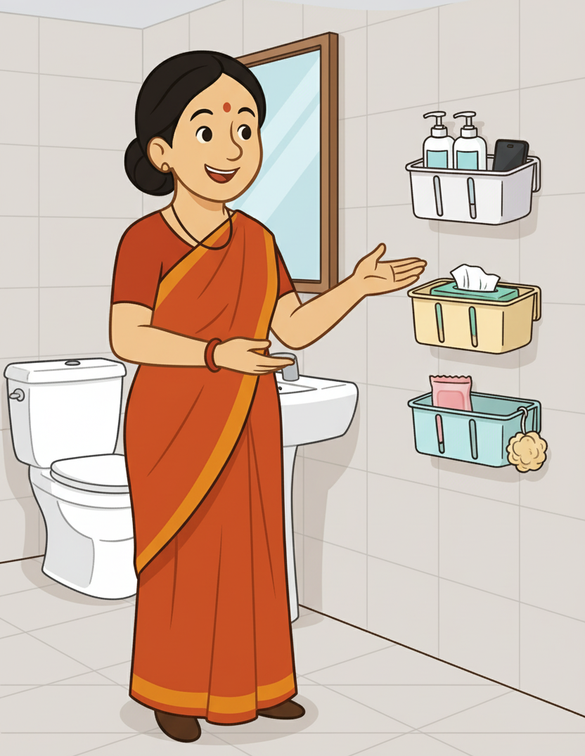 Har Cheez Apni Jagah – Maa Approved Shower Rack