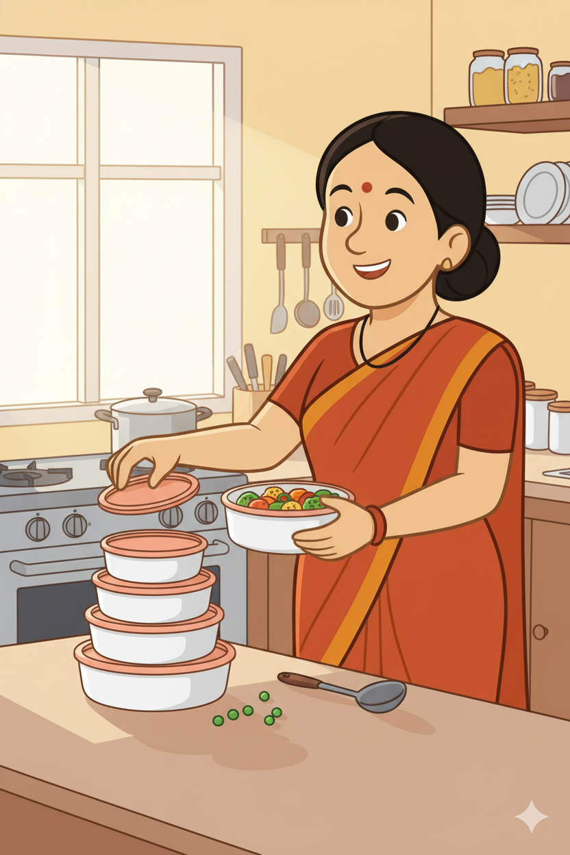 Maa Ka Magic Stack – Premium Round Storage Set of 5