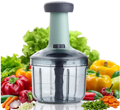 Instant Push Chopper for Kitchen Use, Push Chopper with 3 Blades, Onion, Ginger, Garlic, Salad, Tomato, Potato