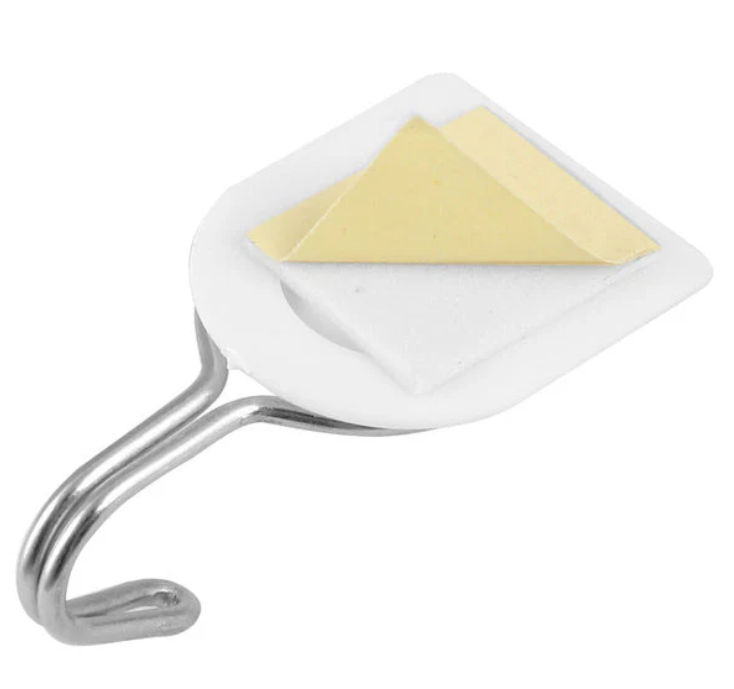 Adhesive Sticker ABS Plastic Hook Towel Hanger for Kitchen / Bathroom ( Pack of 6)