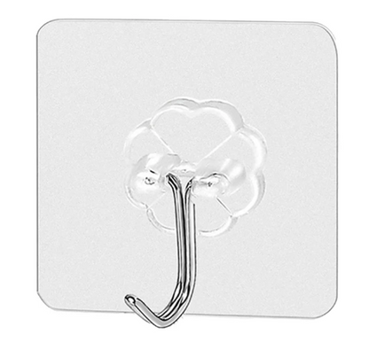 Multipurpose Strong Small Stainless Steel Adhesive Wall Hooks - Pack of 6