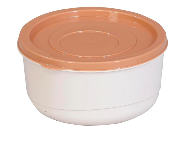 Premium Plastic Round Storage Containers – Set of 5 | Airtight, Stackable & Multipurpose Kitchen Organizer