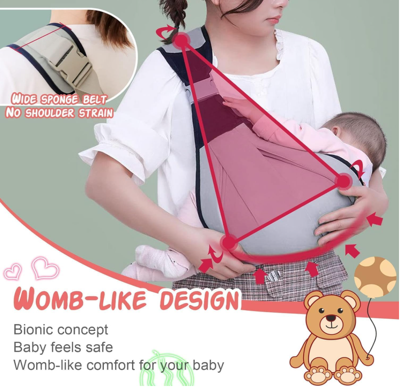 Maa Ka Pyaar: Comfortable Baby Carrier Bag – Close to Heart, Safe in Arms