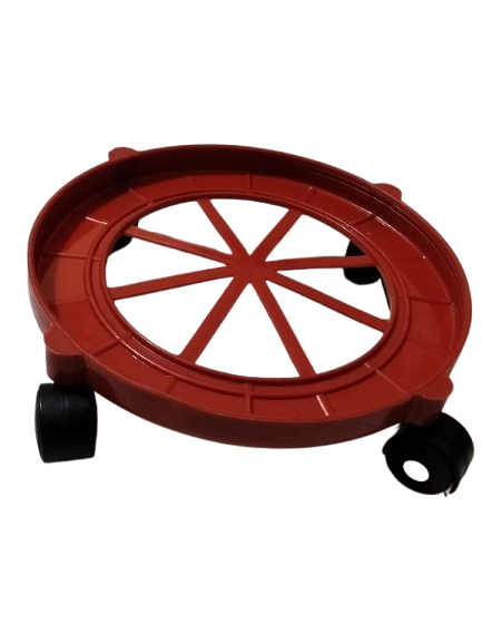 Red Sturdy Plastic LPG Gas Cylinder Trolley with Wheels