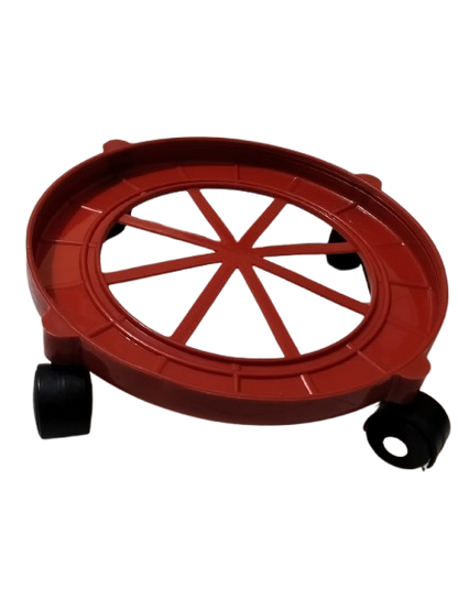 Red Sturdy Plastic LPG Gas Cylinder Trolley with Wheels
